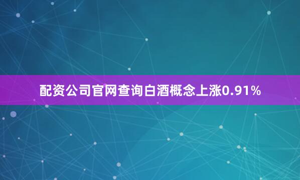 配资公司官网查询白酒概念上涨0.91%
